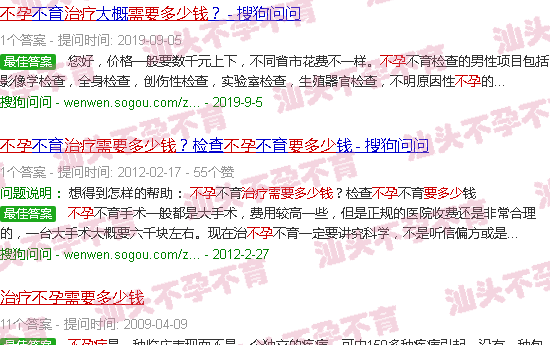 汕头不孕治疗需要多少钱